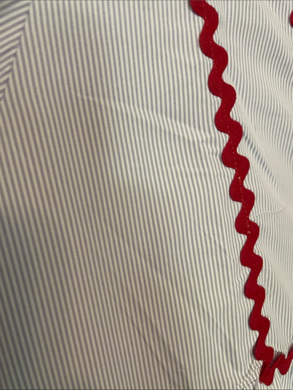 Amazon White Maxi Dress with Red Ric Rac Trim - Picture 6 of 9